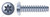 #10 X 3/8" Self-Tapping Sheet Metal Screws, Type "B", Pan 6Lobe Torx(r) Drive, Steel, Zinc Plated