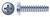 #4 X 7/16" Self-Tapping Sheet Metal Screws, Type "B", Pan Phillips Drive, Steel, Zinc Plated