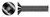 #4-40 X 1" Machine Screws, Flat Phillips Drive, 100 Degree Countersink, Full Thread, Steel, Black Oxide