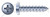 #6 X 3" Self-Tapping Sheet Metal Screws, Type "A", Pan Phillips Drive, Steel, Zinc Plated