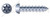 #8 X 1/2" Self-Tapping Sheet Metal Screws, Type "A", Round Washer 6Lobe Torx(r) Drive, Steel, Zinc Plated