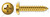 #6 X 1/2" Self-Tapping Sheet Metal Screws, Type "AB", Pan Phillips Drive, Steel, Yellow Zinc