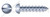 #8-15 X 3/4" Self-Tapping Sheet Metal Screws, Type "A", Round Slot Drive, Steel, Zinc Plated