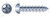 #12 X 1" Self-Tapping Sheet Metal Screws, Type "A", Round Phillips Drive, Steel, Zinc Plated