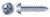#6 X 3/4" Self-Tapping Sheet Metal Screws, Type "AB", Round Washer Head Phillips Drive, Steel, Zinc Plated
