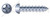 #8 X 1-1/4" Self-Tapping Sheet Metal Screws, Type "A", Round Phillips Drive, Steel, Zinc Plated