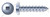 #6 X 5/8" Self-Tapping Sheet Metal Screws, Type "A", Pan Square Drive, Steel, Zinc Plated