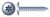 #14 X 2" Self-Tapping Sheet Metal Screws, Type "AB", Truss Head 6Lobe Torx(r) Drive, Steel, Zinc Plated
