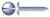 #14 X 3/4" Self-Tapping Sheet Metal Screws, Type "AB", Truss Slot Drive, Steel, Zinc Plated