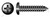 #12 X 3/4" Self-Tapping Sheet Metal Screws, Type "AB", Pan Phillips Drive, Steel, Black Oxide