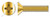 #10-32 X 1/2" Machine Screws, Flat Phillips Drive, 82 Degree Countersink, Full Thread, Steel, Yellow Zinc