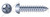 #4 X 1/4" Self-Tapping Sheet Metal Screws, Type "AB", Round Phillips Drive, Steel, Zinc Plated