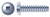 #6 X 3/8" Self-Tapping Sheet Metal Screws, Type "B", Pan Square Drive, Steel, Zinc Plated