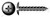 #10 X 1" Self-Tapping Sheet Metal Screws, Type "A", Truss Phillips Drive, Steel, Black Oxide