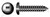 #8 X 3/8" Self-Tapping Sheet Metal Screws, Type "AB", Pan Square Drive, Steel, Black Oxide