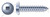 #10 X 1" Self-Tapping Sheet Metal Screws, Type "AB", Pan Square Drive, Steel, Zinc Plated