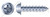 #10 X 3/4" Self-Tapping Sheet Metal Screws, Type "A", Round Washer Head Phillips Drive, Steel, Zinc Plated