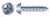 1/4"-14 X 1" Self-Tapping Sheet Metal Screws, Type "A", Round Washer Head Phillips Drive, Steel, Zinc Plated