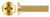 #4-40 X 5/16" Machine Screws, Flat Phillips Drive, 100 Degree Countersink, Full Thread, Steel, Yellow Zinc