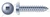 #8 X 1" Self-Tapping Sheet Metal Screws, Type "AB", Pan Square Drive, Steel, Zinc Plated