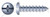 #4 X 1/4" Self-Tapping Sheet Metal Screws, Type "A", Pan Head Phillips/Slot Combo Drive, Steel, Zinc Plated