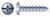 #4 X 3/4" Self-Tapping Sheet Metal Screws, Type "A", Pan Head Phillips/Slot Combo Drive, Steel, Zinc Plated
