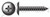 #10 X 3/8" Self-Tapping Sheet Metal Screws, Type "AB", Truss Phillips Drive, Steel, Black Zinc