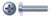#6-32 X 3/8" Trilobe Thread Rolling Screws for Metals, Pan Pozidriv Alternative Drive, Steel, Zinc Plated and Waxed