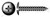 #6 X 3/4" Self-Tapping Sheet Metal Screws, Type "AB", Truss Phillips Drive, Steel, Black Oxide