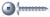 #6 X 3/8" Self-Tapping Sheet Metal Screws, Type "A", Truss Square Drive, Steel, Zinc Plated