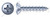 #6-18 X 3/8" Self-Tapping Sheet Metal Screws, Type "A", Oval Undercut Phillips Drive, Steel, Zinc Plated