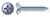 #8 X 3/8" Self-Tapping Sheet Metal Screws, Type "AB", Oval Undercut Phillips Drive, Steel, Zinc Plated
