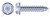 5/16" X 1-1/4" Self-Tapping Sheet Metal Screws, Type "AB", Hex Indented Washer Head, Locking Serrations, Steel, Zinc Plated