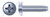 #2-56 X 3/8" Trilobe Thread Rolling Screws for Metals, Pan Phillips Drive, Steel, Zinc Plated and Waxed