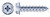 #14 X 3/4" Self-Tapping Sheet Metal Screws, Type "A", Hex Indented Washer Phillips Drive, Steel, Zinc Plated