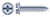 #12 X 3" Self-Tapping Sheet Metal Screws, Type "AB", Hex Indented Washer Phillips/Slot Combo Drive, Steel, Zinc Plated