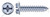 #8 X 1" Self-Tapping Sheet Metal Screws, Type "AB", Hex Indented Washer Phillips/Slot Combo Drive, Steel, Zinc Plated