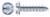 #6 X 1-1/2" Self-Tapping Sheet Metal Screws, Type "A", Hex Indented Washer, Slotted, Steel, Zinc Plated