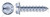 #7 X 1" Self-Tapping Sheet Metal Screws, Type "A", Hex Indented Washer, Slotted, Steel, Zinc Plated