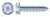 5/16" X 3/4" Self-Tapping Sheet Metal Screws, Type "A", Hex Indented Washer Head, Steel, Zinc Plated