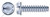 #10 X 3/8" Self-Tapping Sheet Metal Screws, Type "B", Hex Indented Washer, Slotted, Serrated, Steel, Zinc Plated