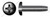 1/4"-20 X 3/4" Trilobe Thread Rolling Screws for Metals, Pan Phillips Drive, Steel, Black Oxide and Waxed