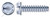 #8 X 1/2" Self-Tapping Sheet Metal Screws, Type "B", Hex Indented Washer, Slotted, Serrated, Steel, Zinc Plated