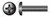 #10-32 X 1/2" Trilobe Thread Rolling Screws for Metals, Pan Phillips Drive, Steel, Black Zinc