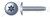 #10-32 X 3/8" Trilobe Thread Rolling Screws for Metals, Truss Head 6Lobe Torx(r) Drive, Steel, Zinc Plated and Waxed