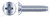 #12-24 X 3/4" Trilobe Thread Rolling Screws for Metals, Flat Undercut Phillips Drive, Steel, Zinc Plated and Waxed