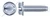 1/4"-20 X 7/8" Trilobe Thread Rolling Screws for Metals, Hex Slotted Indented Washer Head, Locking Serrations, Steel, Zinc Plated and Waxed