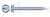 #10-12 X 4" Self-Piercing Screws, Hex Slotted Indented Washer Head, Needle Point, A/F=1/4", Steel, Zinc Plated