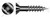 #14 X 1" Wood Screws, Flat Phillips Drive, Steel, Black Oxide