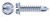 #6 X 3/8" Self-Drilling Screws, Hex Indented Washer, Slotted, Steel, Zinc Plated and Baked